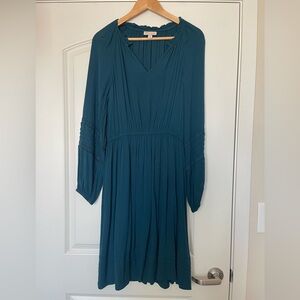 Knox Rose Teal Long Sleeve Dress